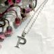 Handcrafted Letter P Premium 925 Sterling Silver Necklace